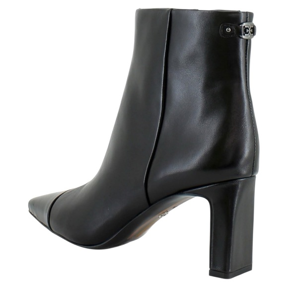 Sam Edelman Saige Womens Black Leather Ankle Booties Heeled Size 6.5 New - Picture 5 of 11